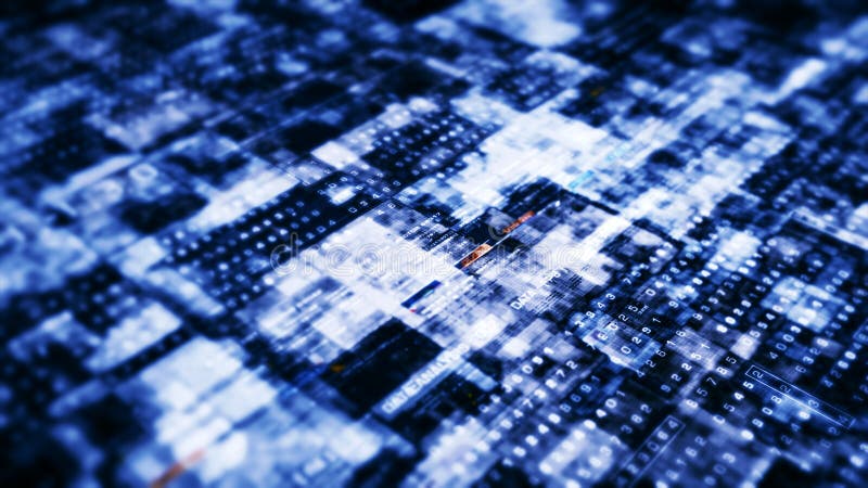 Advanced Data Matrix Simulation Background stock photography