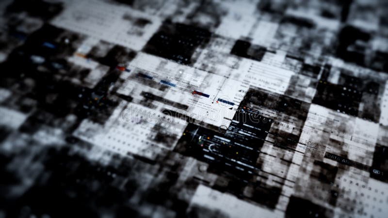 Advanced Data Matrix Simulation Background stock photo