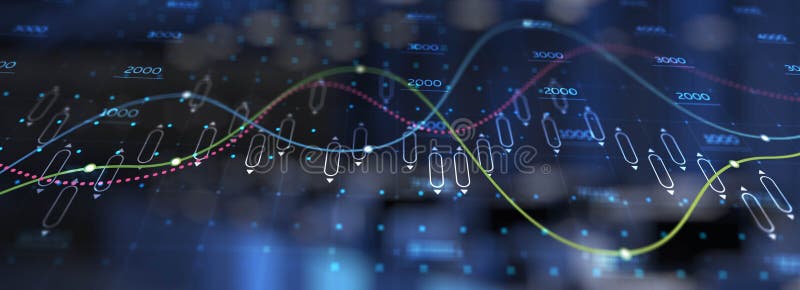 Advanced Data Visualization for Predictive Market Analytics and Optimization stock illustration