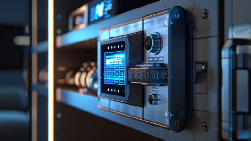 Advanced Digital Safe Box for Secure Storage royalty free stock images