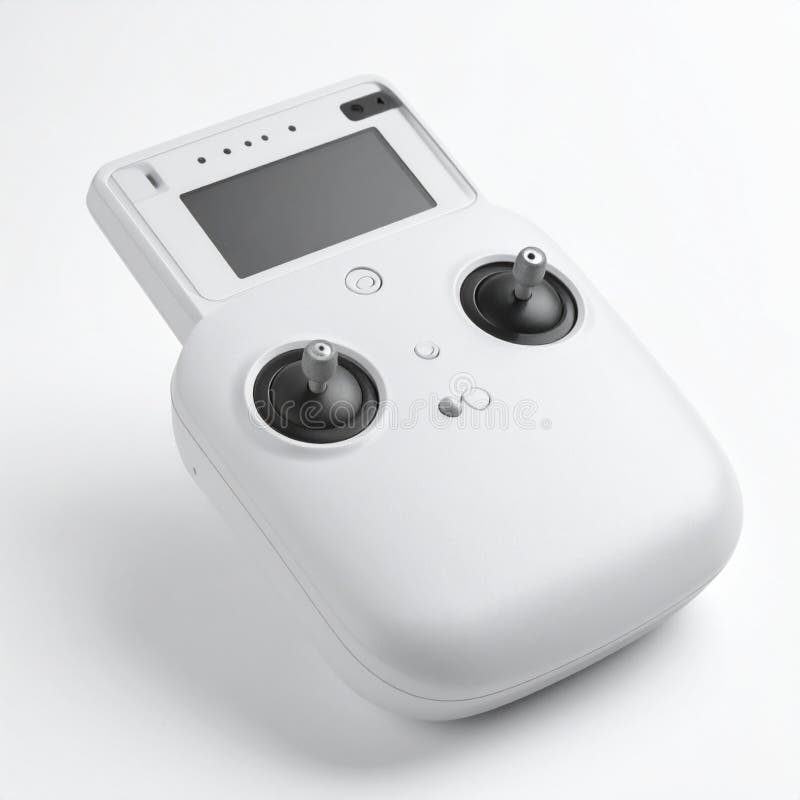 Advanced Drone Remote Control Technology on White stock illustration