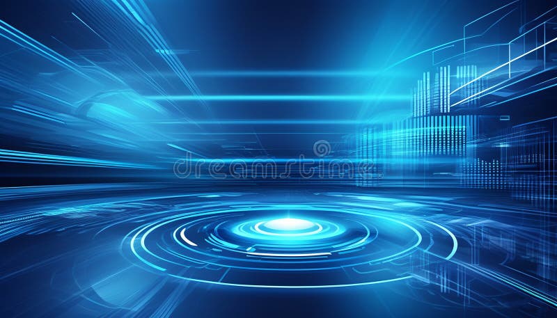 Advanced Futuristic Technology Background Design. stock illustration