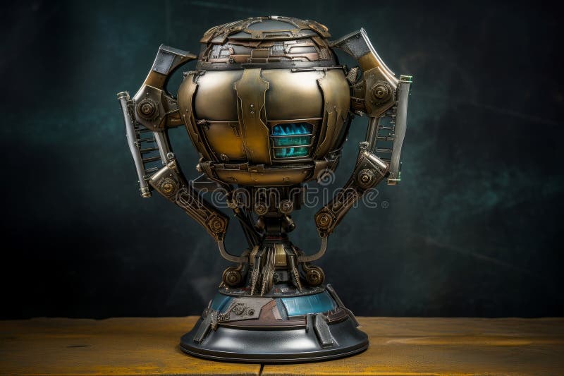 Advanced High tech trophy. Generate Ai vector illustration