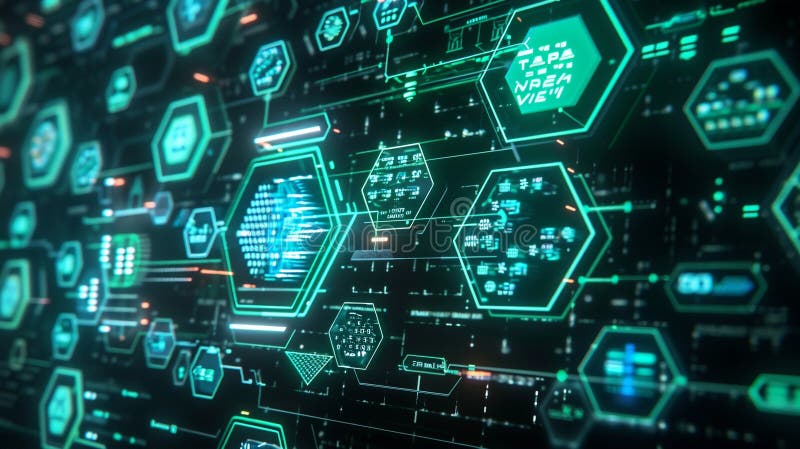 Virtual Reality Futuristic Interface. Technology and Innovation Concept vector illustration