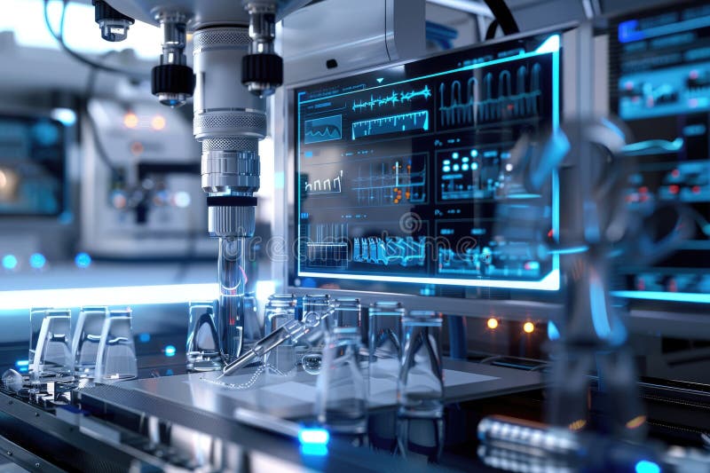The Advanced Neuroscience Research Laboratory focuses on DNA analytics and microscopy in research AIG62 royalty free stock photo