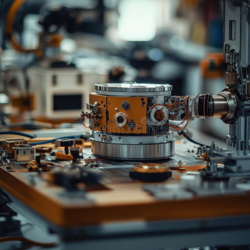 Advanced Precision Equipment in a Modern Manufacturing Facility stock image