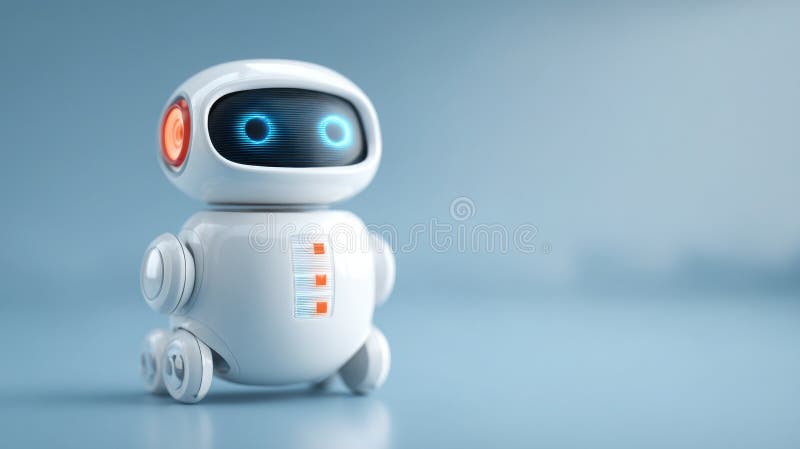Advanced robot character representing ai-enhanced goal prioritizer as a smart assistant for personal productivity stock illustration