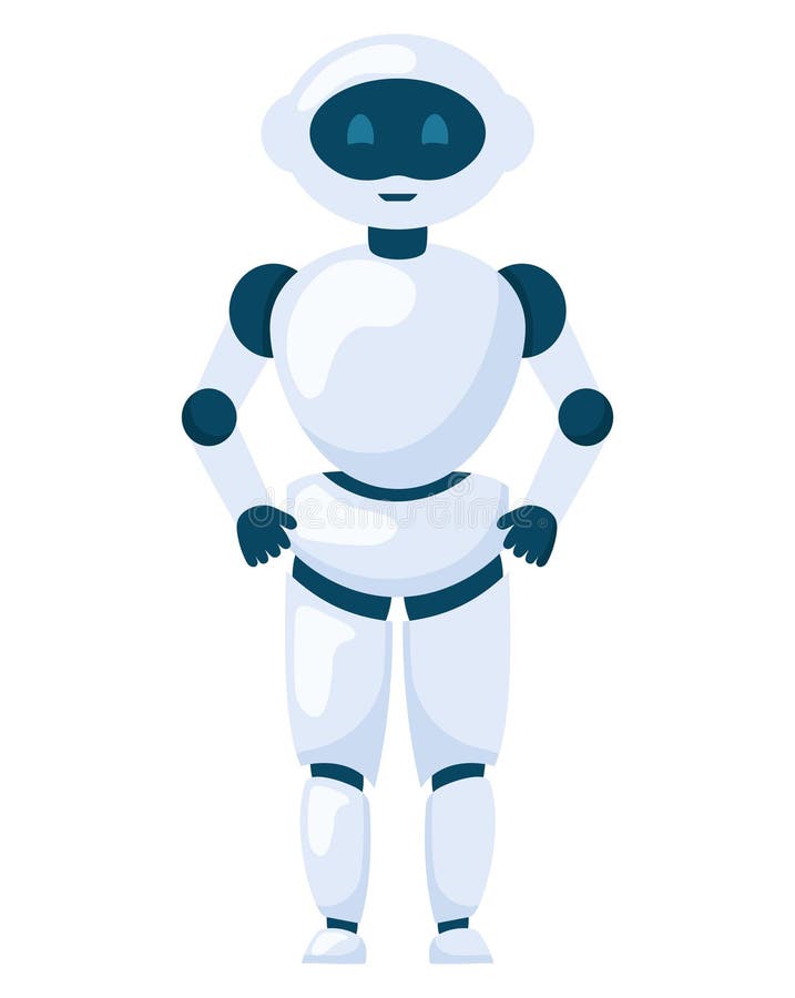 Advanced robotics android vector illustration