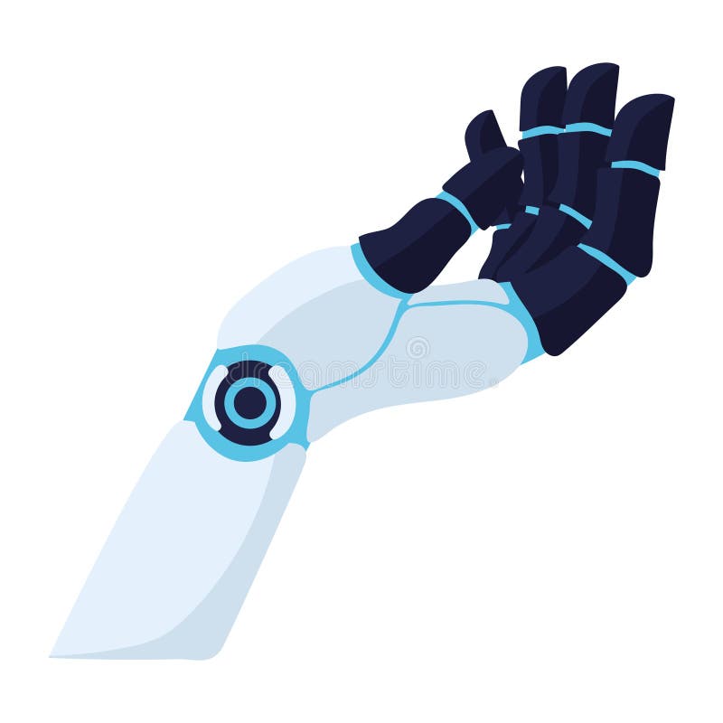 Advanced robotics arm vector illustration