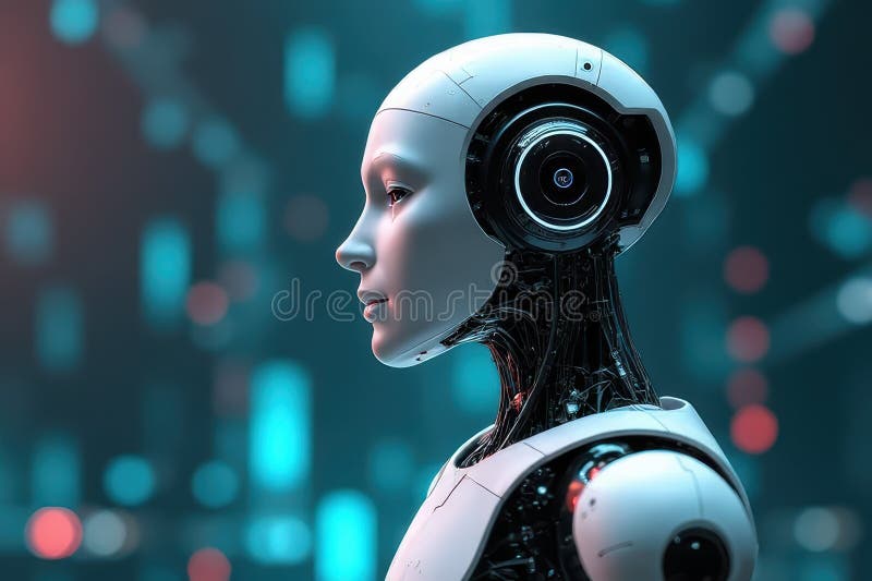 Advanced Technologies: Immersive Artificial Intelligence Devices stock illustration