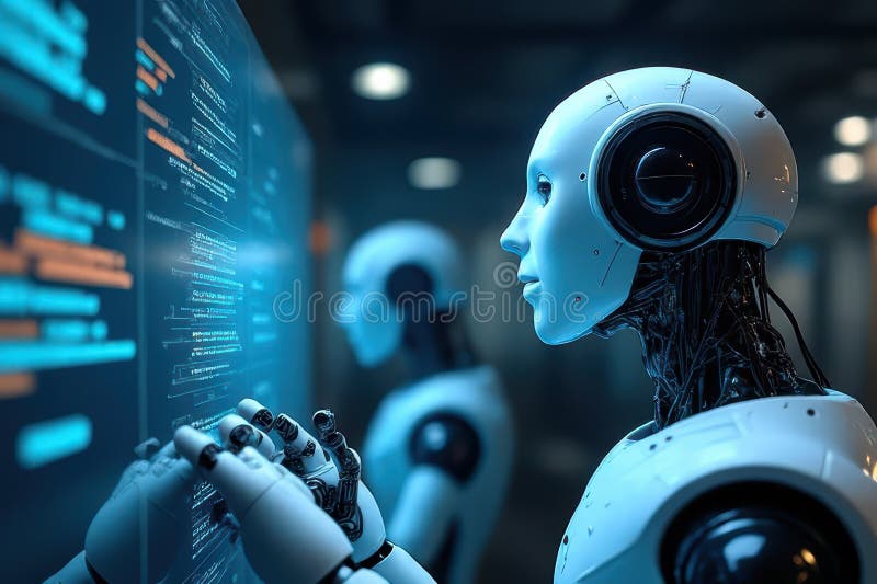 Advanced Technologies and RPA royalty free illustration