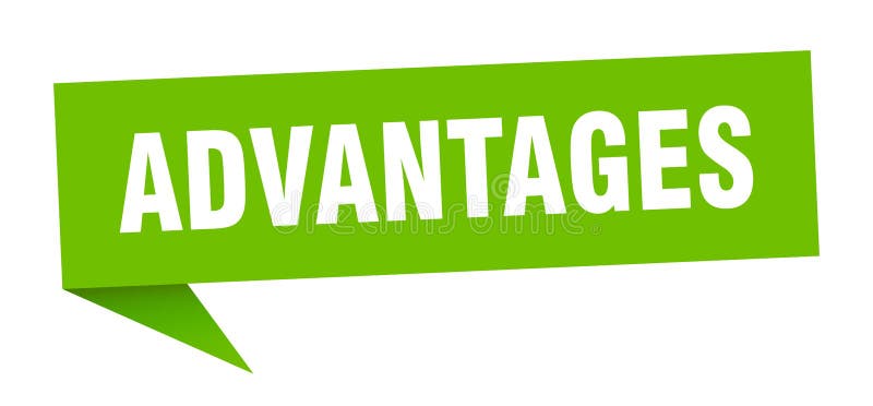 Download Advantages Speech Bubble. Advantages Ribbon Sign. Stock ...