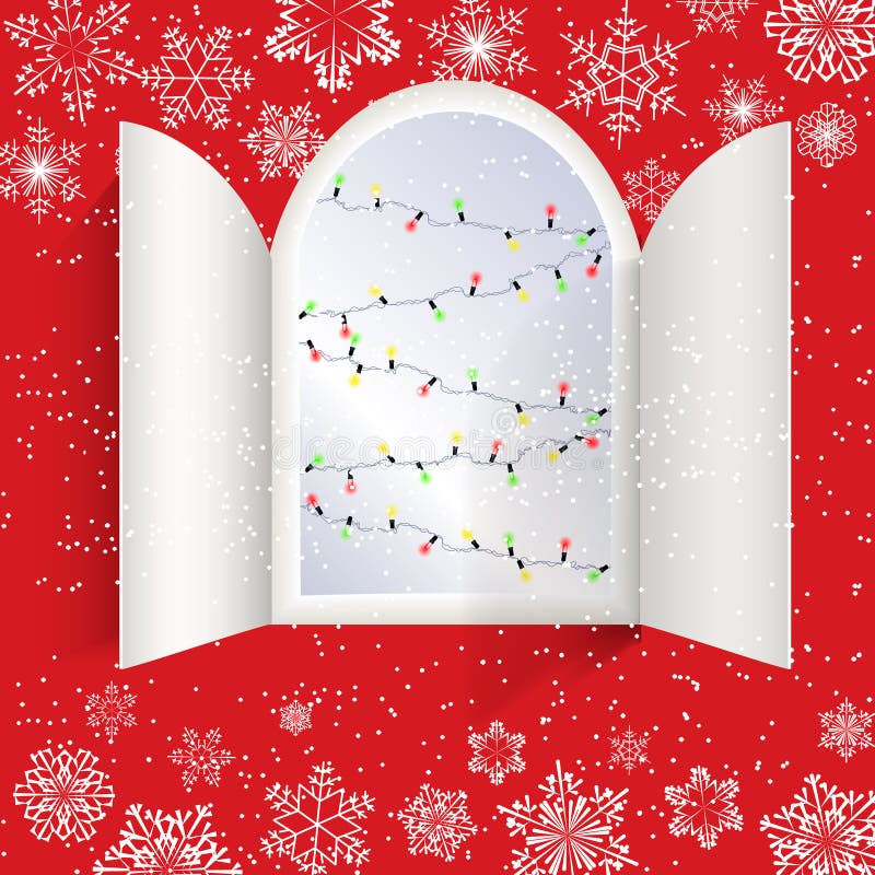 Advent Calendar Doors Opening Stock Illustration Illustration of