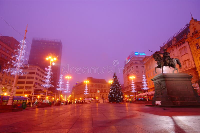 Advent In Zagreb, Kroatië stock foto's Advent In Zagreb, Kroatië stock foto's