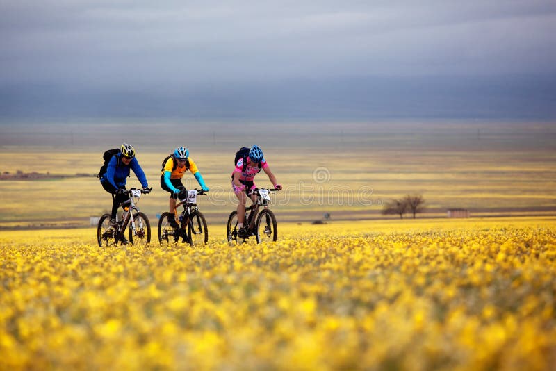 Adventure mountain bike competition stock images Adventure mountain bike competition stock images