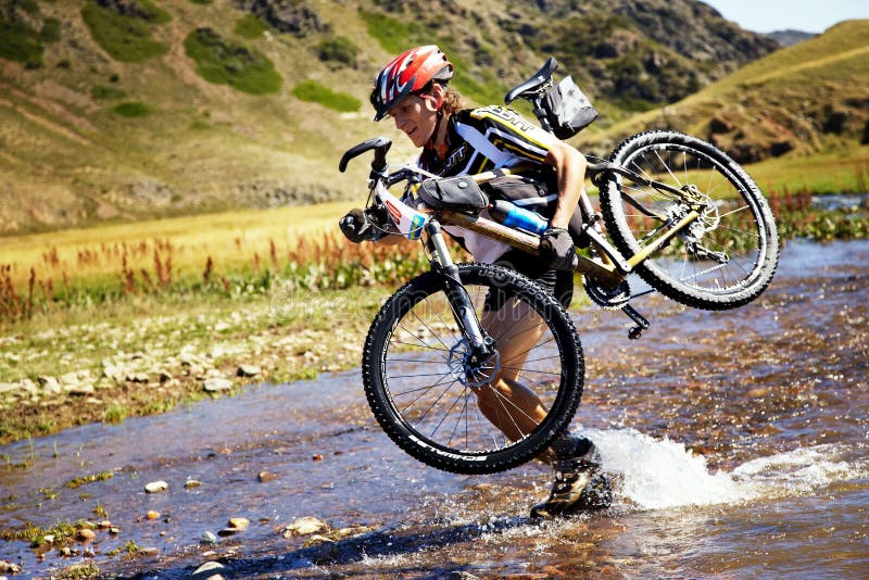 Adventure Mountain Bike Competition Editorial Photography Image of river, action 23686907