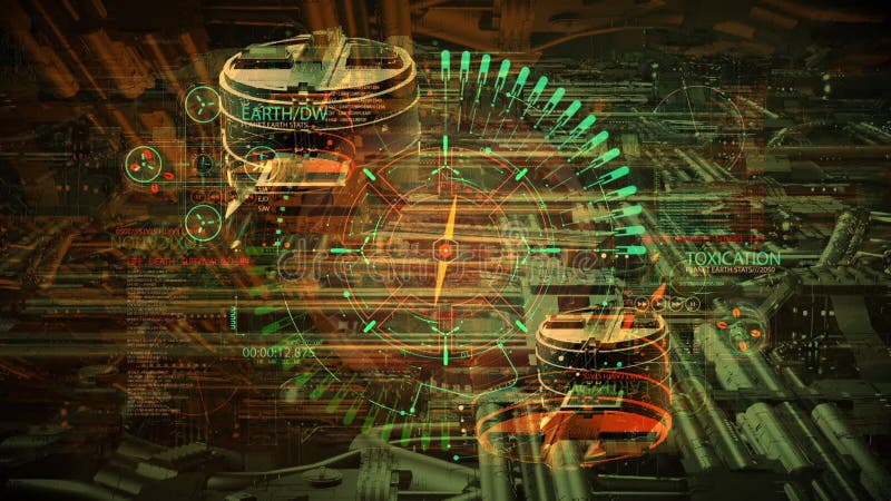 Advertencia de futuro de la tierra tóxica ilustración del vector