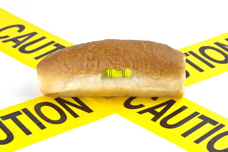 Advertencia dietética equilibrada para la advertencia de la alergia del gluten/del trigo imágenes de archivo libres de regalías Advertencia dietética equilibrada para la advertencia de la alergia del gluten/del trigo imágenes de archivo libres de regalías
