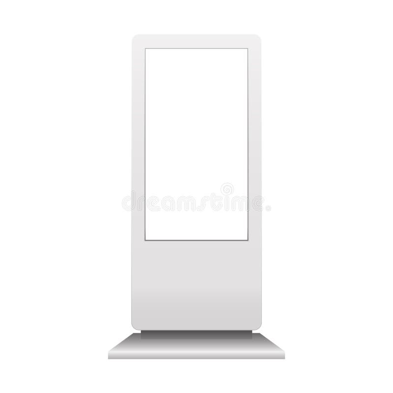 Adverterend digitaal die signage model op witte achtergrond wordt geïsoleerd Het tribunemalplaatje van verschillende media Openlu royalty-vrije illustratie Adverterend digitaal die signage model op witte achtergrond wordt geïsoleerd Het tribunemalplaatje van verschillende media Openlu royalty-vrije illustratie
