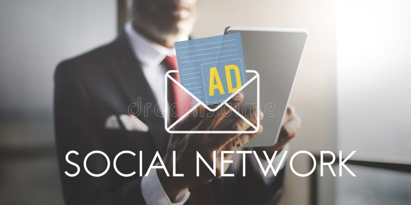 Advertisement Social Media Internet Letter Concept royalty free stock image