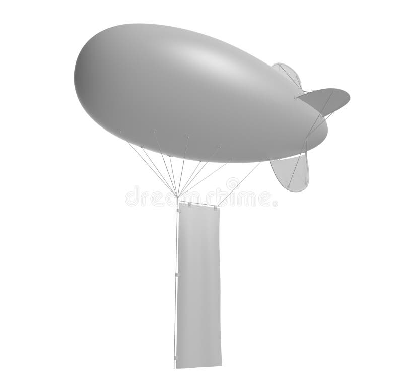 Download Blimp Blank Helium Airship Transport Set Vector Stock Vector - Illustration of aerial, mockup ...