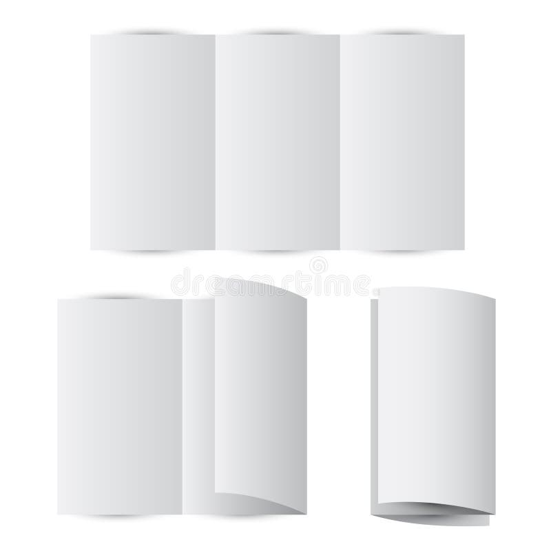 Template Booklet Folder for Papers, A4 Sheets Stock Vector