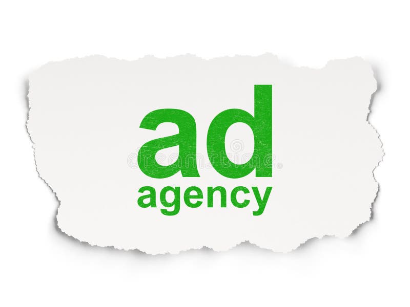 Advertising concept: Ad Agency on Paper background vector illustration