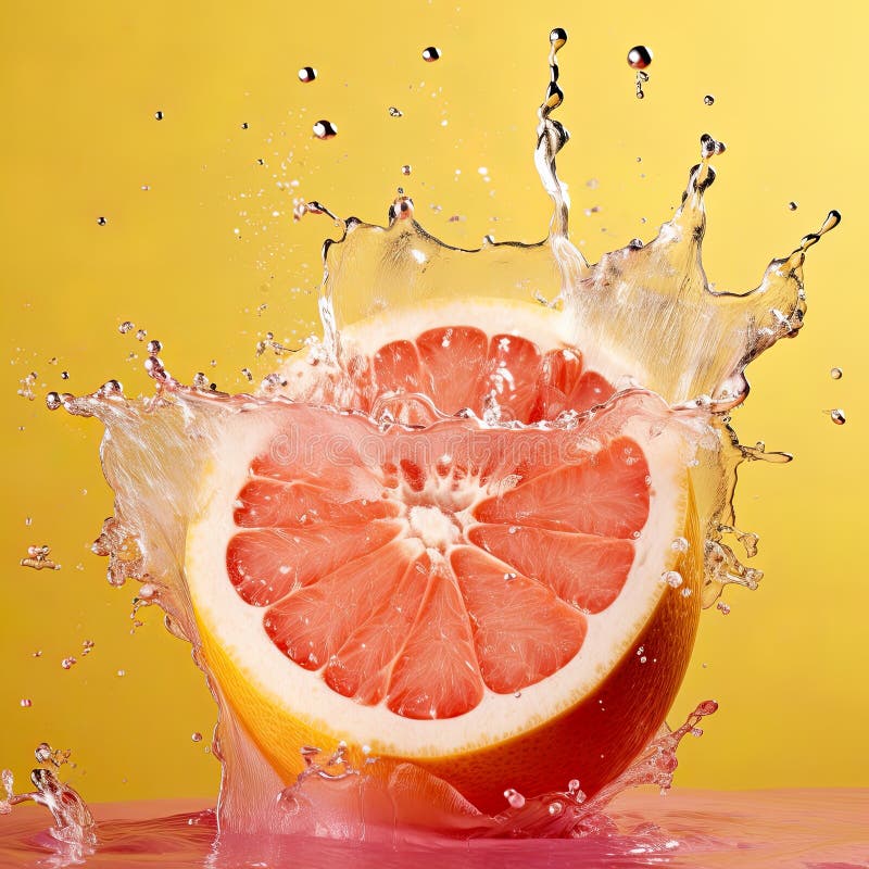 Advertising concept focuses on the vibrant and refreshing appeal of grapefruit. vector illustration