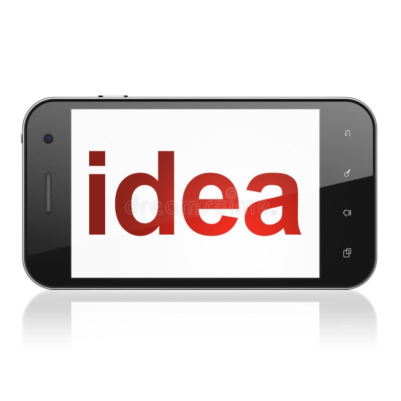 Advertising concept: Idea on smartphone royalty free illustration