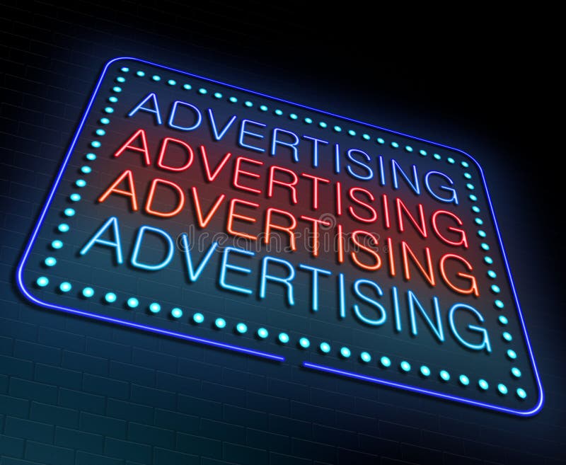Advertising concept. royalty free illustration