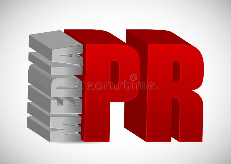 Advertising concept. media PR stock illustration