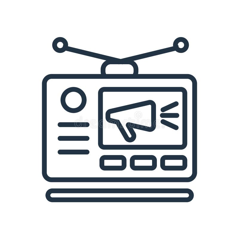 Advertising icon vector isolated on white background, Advertising sign royalty free illustration