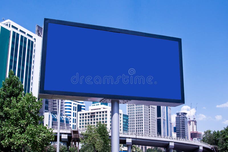 Advertising Outdoor Blank Billboard Stock Image Image of display