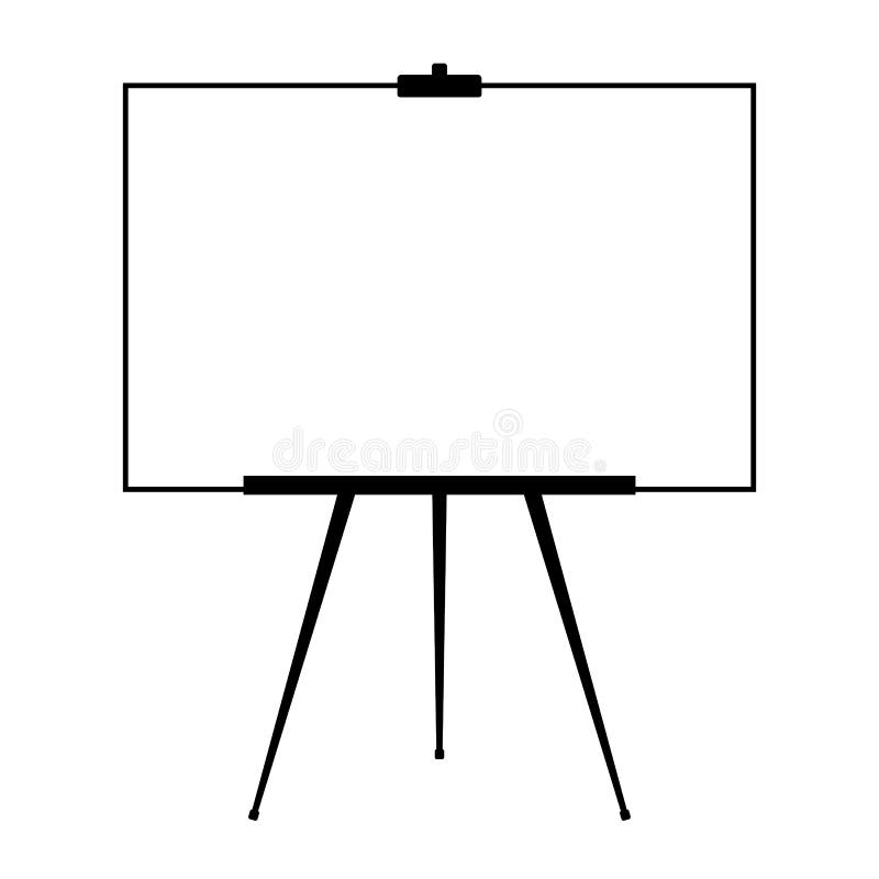 Blank Art Board And Realistic Wooden Easel. Wooden Brown Easel With Mock Up  Empty Blank Square Canvas Isolated On White Background. Vector Illustration  Royalty Free SVG, Cliparts, Vectors, and Stock Illustration. Image