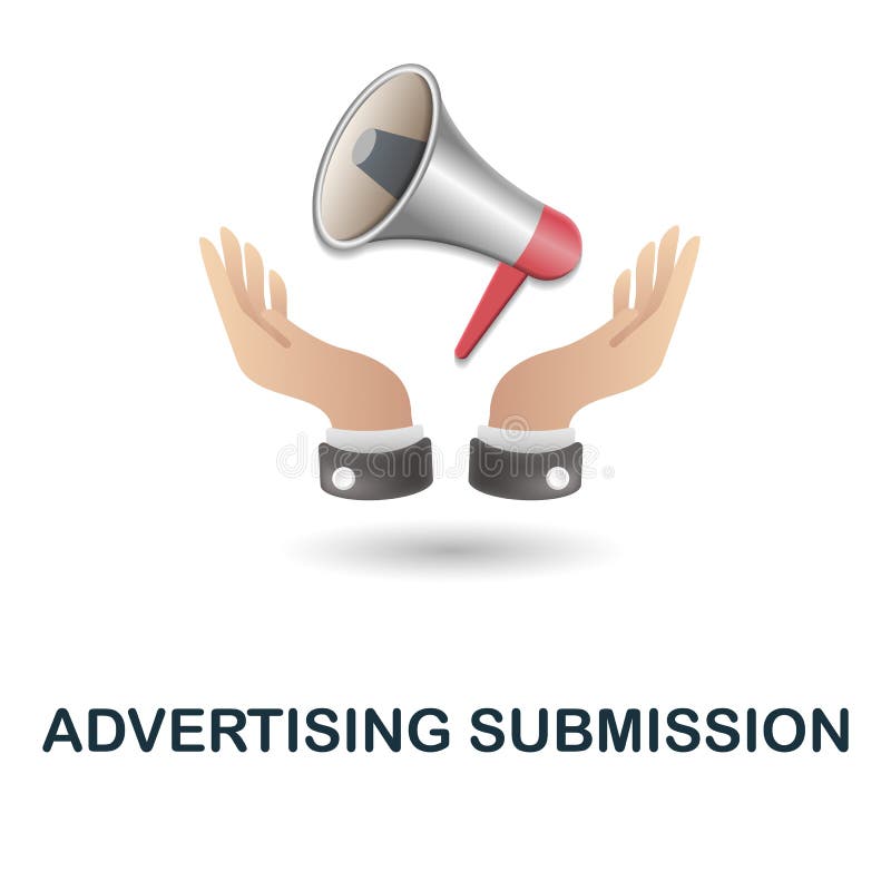 Advertising Submission Icon 3d Illustration from Content Marketing Advertising Submission Icon 3d Illustration from Content Marketing