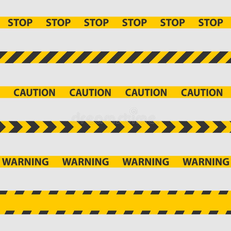 Caution tape, police line and danger tapes. Vector. Caution tape, police line and danger tapes. Vector.