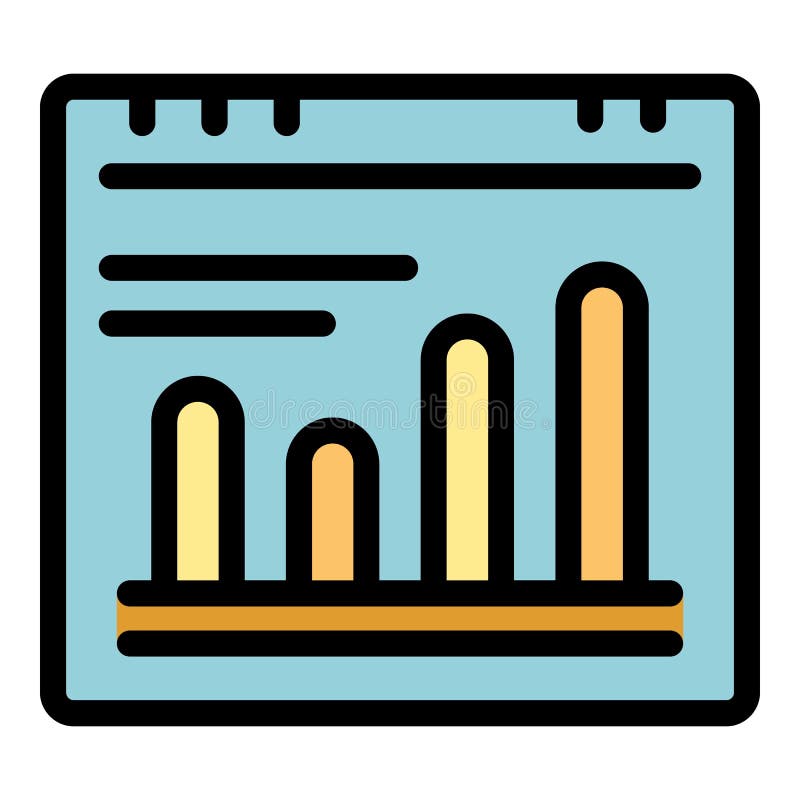 Adwords icon color outline vector stock illustration