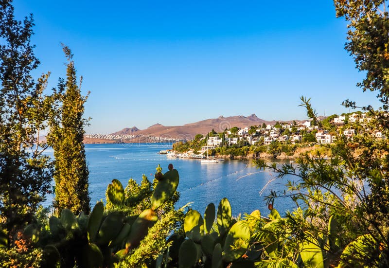 Aegean Coast with Marvelous Blue Water, Rich Nature, Islands, Mountains and Small White Houses Stock Photo - Image of destination: 165163456
