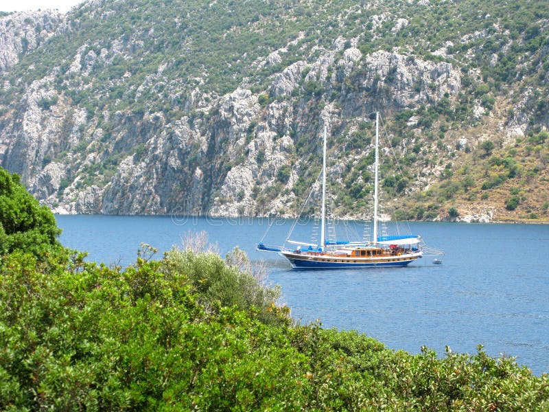 Aegean sea landscape yachting
