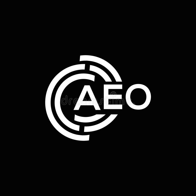 AEO letter logo design on black background. AEO creative initials letter logo concept. AEO letter design vector illustration