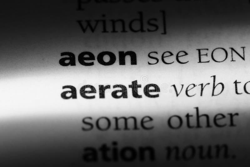 Aerate stock image. Image of english, isolated, text 114408367