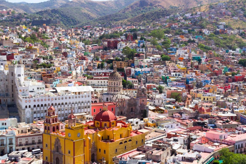 Aereal sikt av den i stadens centrum Leon Guanajuato Mexico staden royaltyfria foton Aereal sikt av den i stadens centrum Leon Guanajuato Mexico staden royaltyfria foton