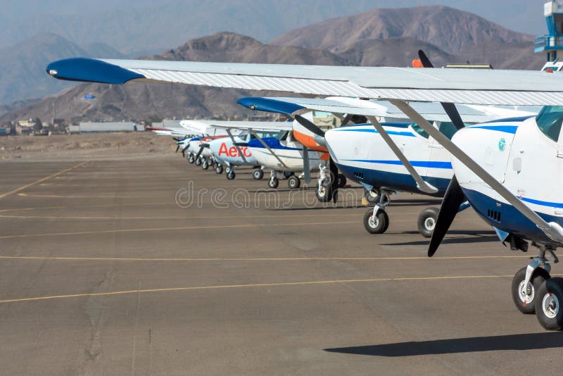 Aerei dell'aeroporto di Nazca in Perù