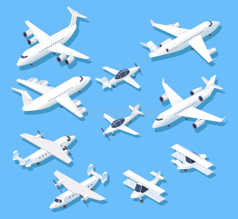 Aerei isometrici Aeroplani, aerei e aereo di linea del getto privato insieme aereo di vettore 3d royalty illustrazione gratis Aerei isometrici Aeroplani, aerei e aereo di linea del getto privato insieme aereo di vettore 3d royalty illustrazione gratis