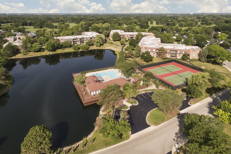 Aerial of Ancient Tree in Northbrook, IL Stock Image Image of sport
