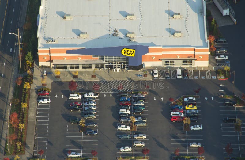 Aerial Best Buy Store stock image Aerial Best Buy Store stock image