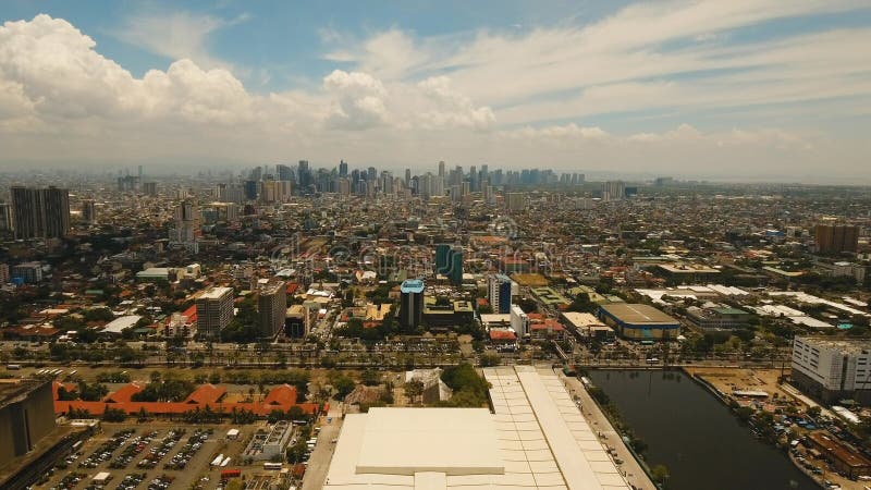 Aerial city with skyscrapers and buildings. Philippines, Manila, Makati. royalty free stock photos Aerial city with skyscrapers and buildings. Philippines, Manila, Makati. royalty free stock photos