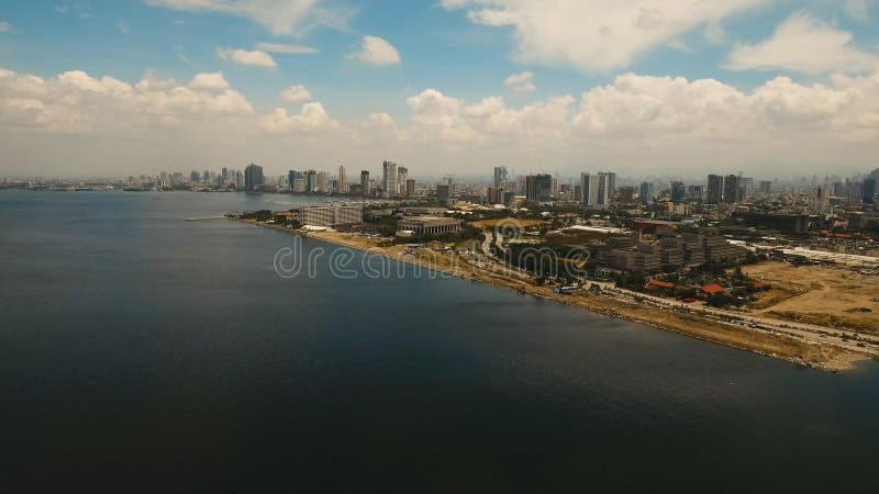 Aerial city with skyscrapers and buildings. Philippines, Manila, Makati. stock photo Aerial city with skyscrapers and buildings. Philippines, Manila, Makati. stock photo