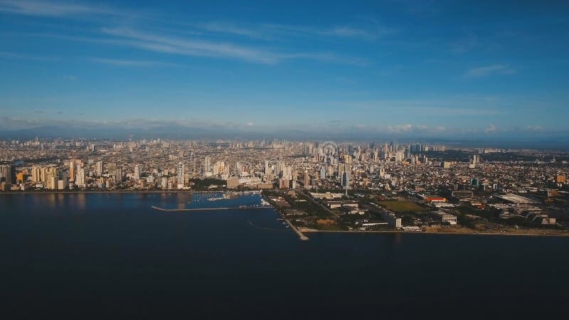 Aerial city with skyscrapers and buildings. Philippines, Manila, Makati. stock image Aerial city with skyscrapers and buildings. Philippines, Manila, Makati. stock image