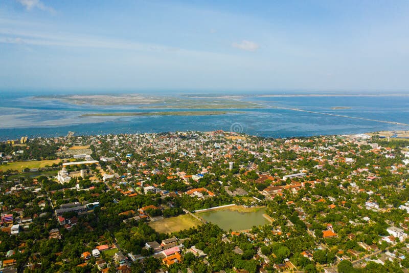 Aerial View of the City of Jaffna - Sri Lanka. Stock Photo - Image of